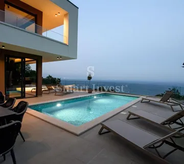 OPATIJA - OKOLICA, prekrasna nova vila s otvorenim pogledom na more - cover