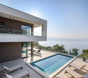 OPATIJA - OKOLICA, prekrasna nova vila s otvorenim pogledom na more - cover