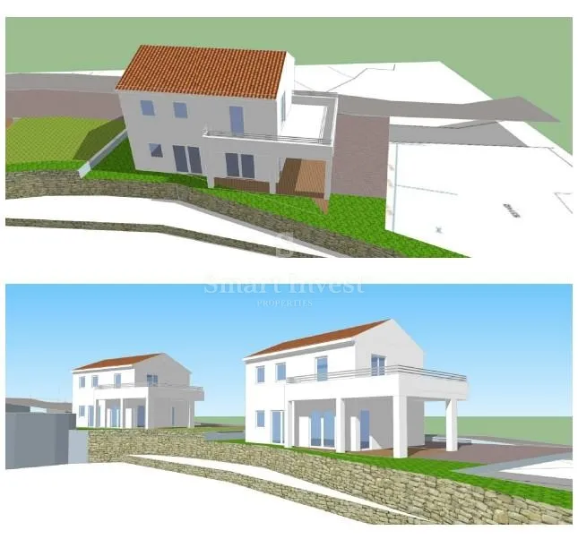 KASTAV, zemljište s građevinskom dozvolom za kuću - cover