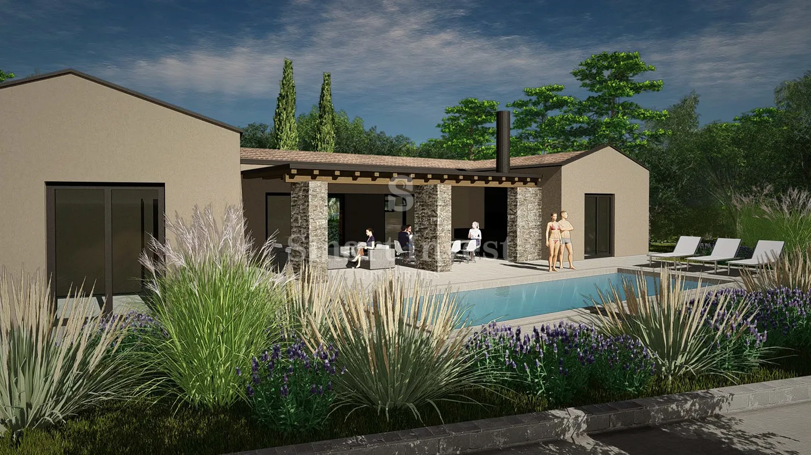 ISTRA - GRAČIŠĆE, građevinsko zemljište s projektom, 1375 m2 - cover