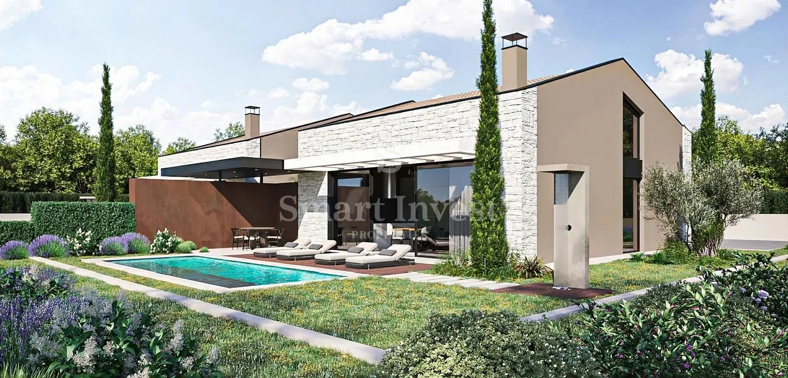 POREČ, novogradnja s bazenom - cover