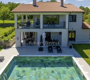 LABIN - RABAC, nova moderna vila s bazenom 7 km od mora - cover