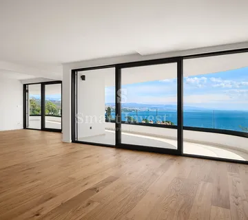 OPATIJA - CENTAR, vrhunski stan 4S+DB s pogledom na more u novogradnji (A-S2)