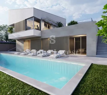 KRK - MALINSKA, moderna vila s bazenom i pogledom na more (B) - cover