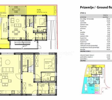POREČ, luksuzni stan 3S+DB s bazenom i vrtom u novogradnji, prodaja (S1) - cover