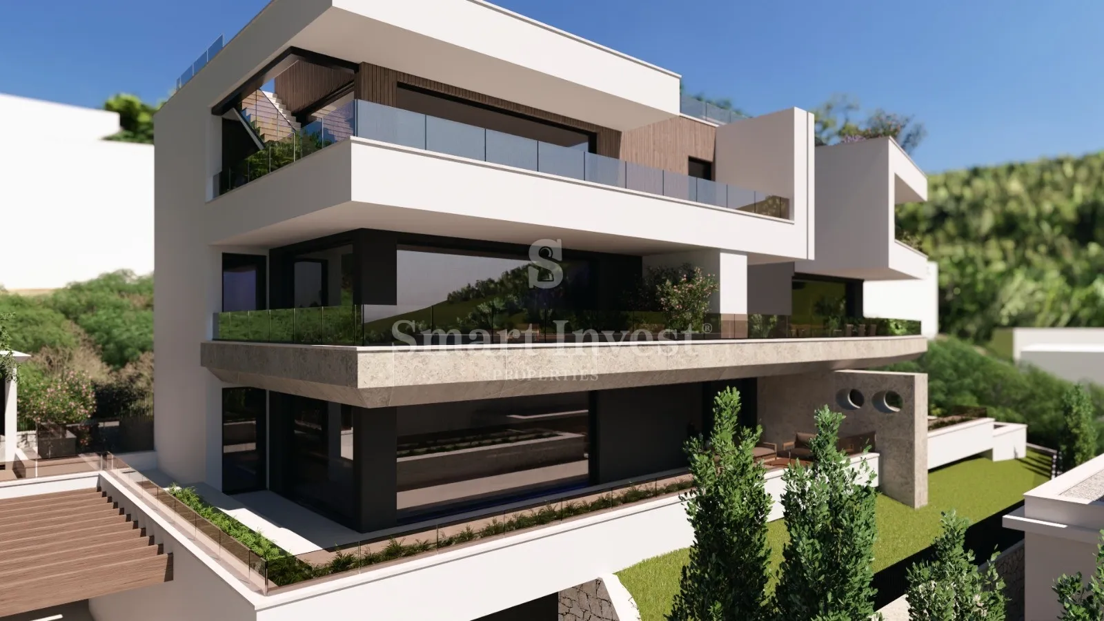 IČIĆI, stan 2S+DB s bazenom u novogradnji s garažom blizu mora (A1) - cover