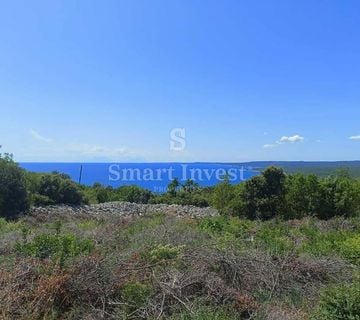 ISTRA, LABIN - RABAC OKOLICA, GRAĐEVINSKO ZEMLJIŠTE S POGLEDOM NA MORE, 660 M2  - cover