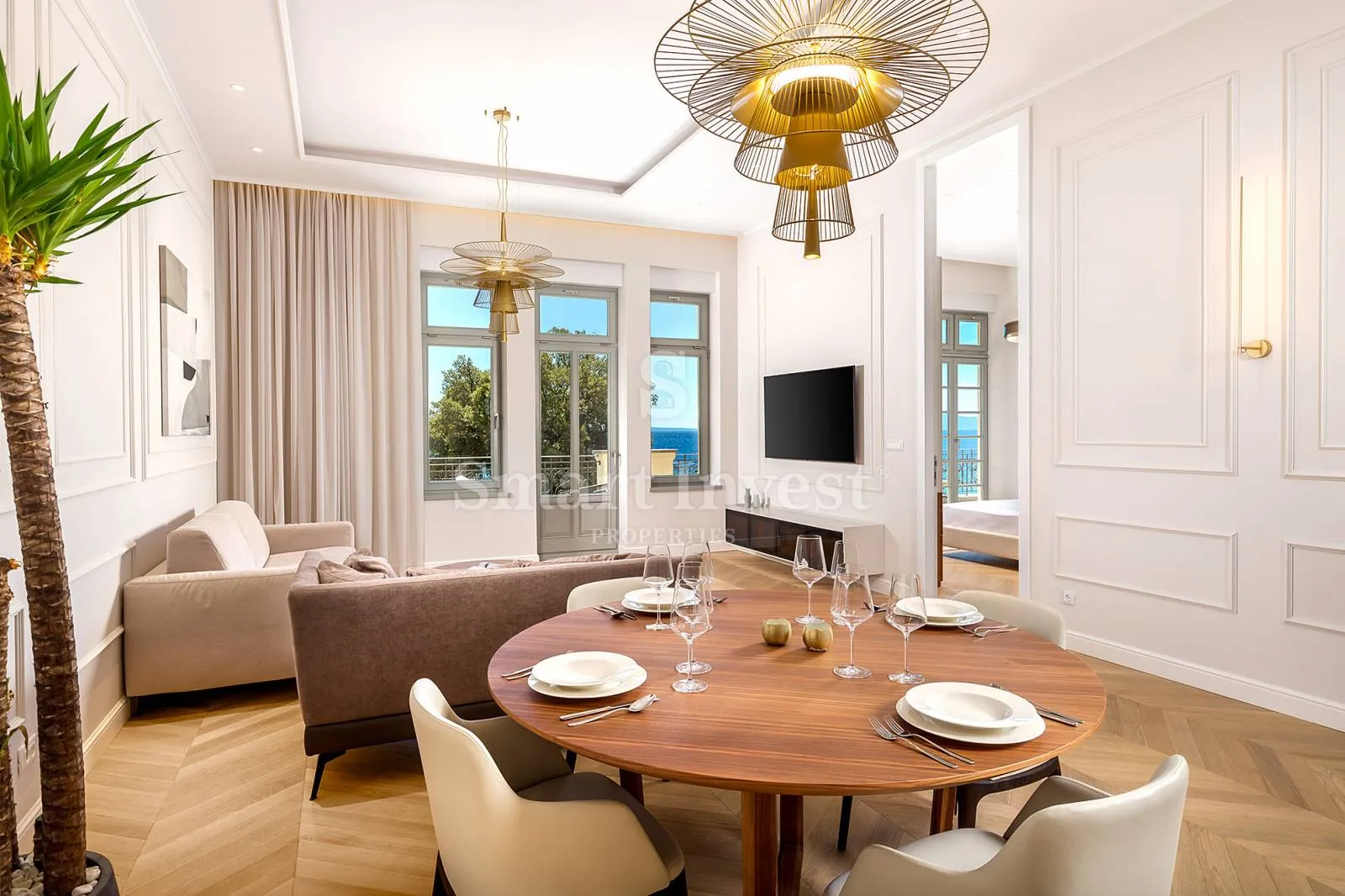 OPATIJA – CENTAR, luksuzan stan 1S+DB s terasom i pogledom na more, 1. red do mora (A9) - cover