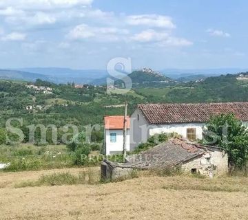 MOTOVUN, zemljište i kuća s pogledom na Motovun - cover