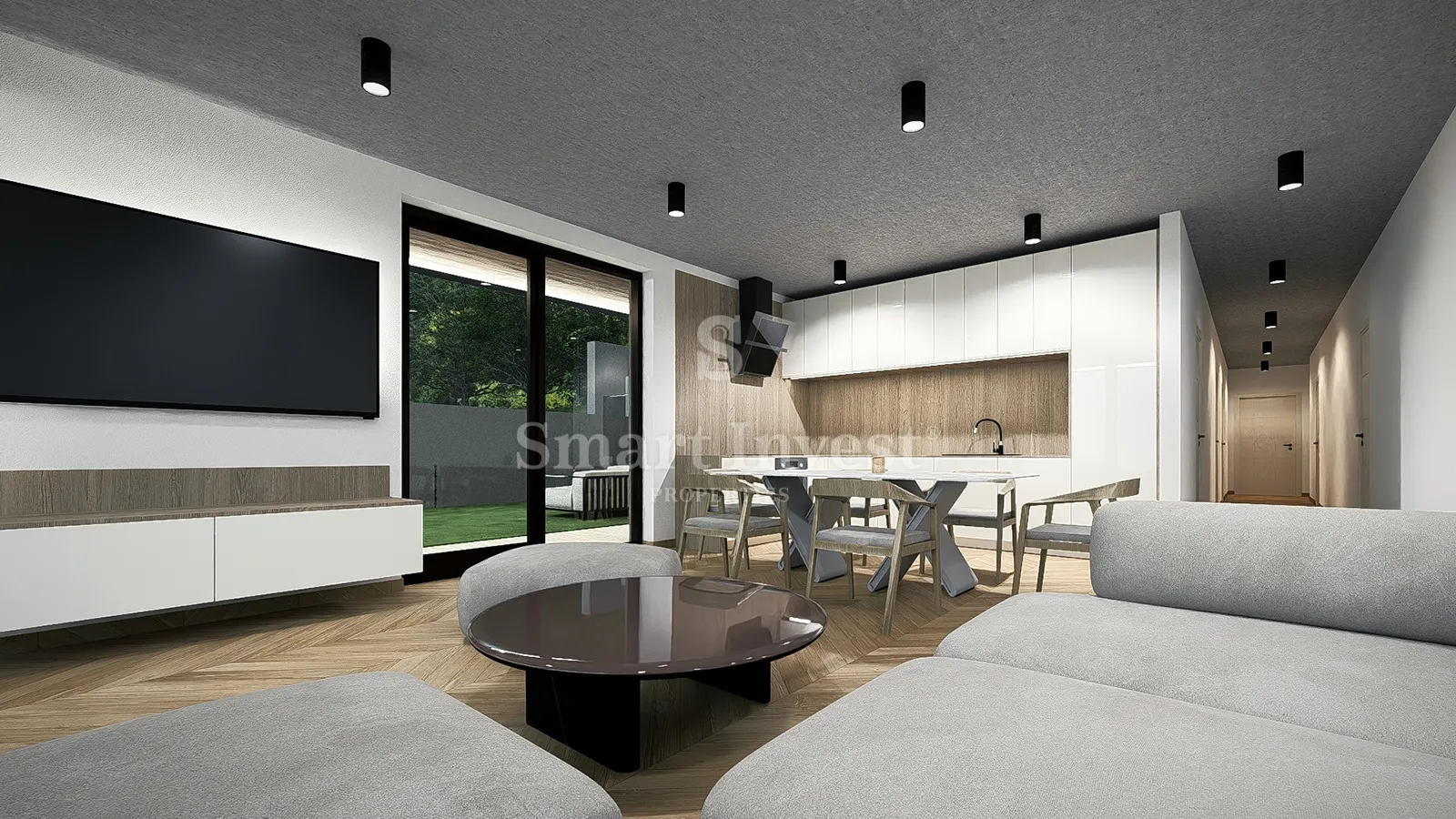 IČIĆI, stan 2S+DB s vrtom i pogledom na more u novogradnji s bazenom (A2) - cover