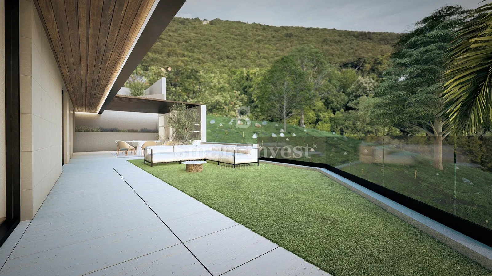 IČIĆI, stan 2S+DB s vrtom i pogledom na more u novogradnji s bazenom (A1) - cover