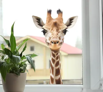 3D zidna naljepnica - Žirafa - cover