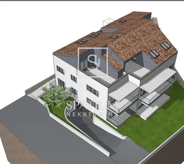 ROVINJ, DVOETAŽAN STAN U NOVOGRADNJI 150m DO MORA