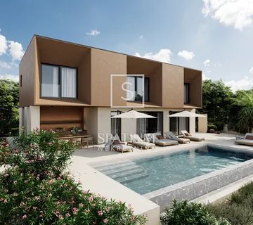 LABIN, MODERNA VILA S BAZENOM I POGLEDOM NA MORE - cover