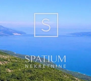 LABIN, OKOLICA, ZEMLJIŠTE S PANORAMSKOM POGLEDOM NA MORE - cover