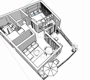 CRIKVENICA, MODERAN STAN S GARAŽOM 150m OD PLAŽE - cover