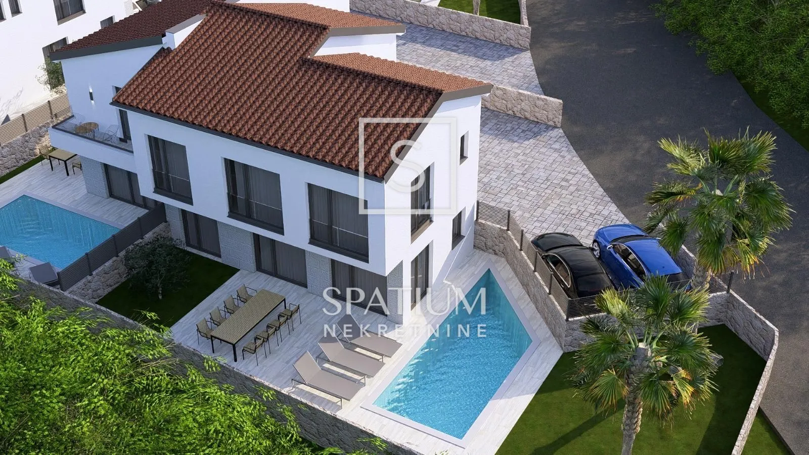 OTOK KRK, MALINSKA, DVOETAŽNI STAN U NOVOGRADNJI S BAZENOM - cover