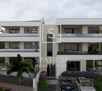 VRBNIK, OTOK KRK, PRIZEMNI STAN S BAZENOM I POGLEDOM NA MORE - cover