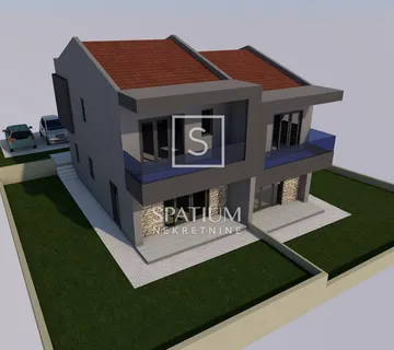 POREČ, GRAĐEVINSKO ZEMLJIŠTE SA IDEJNIM PROJEKTOM ZA KUĆU SA DVA STANA - cover