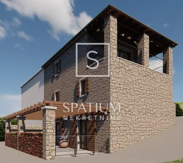 BUJE, KAMENA KUĆA U FAZI RENOVACIJI S POGLEDOM NA MORE - cover