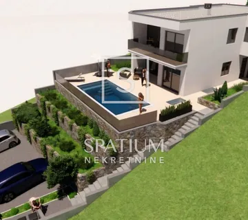 CRIKVENICA, LUKSUZNA KUĆA SA DVA STANA I BAZENOM - cover