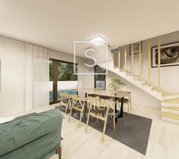 MALINSKA, NOVOGRADNJA S BAZENOM I POGLEDOM NA MORE - cover