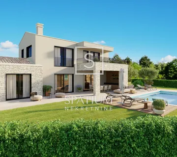 TINJAN, MODERNA NISKOENERGETSKA VILA S BAZENOM I VRHUNSKOM OPREMOM NA MIRNOJ LOKACIJI - cover