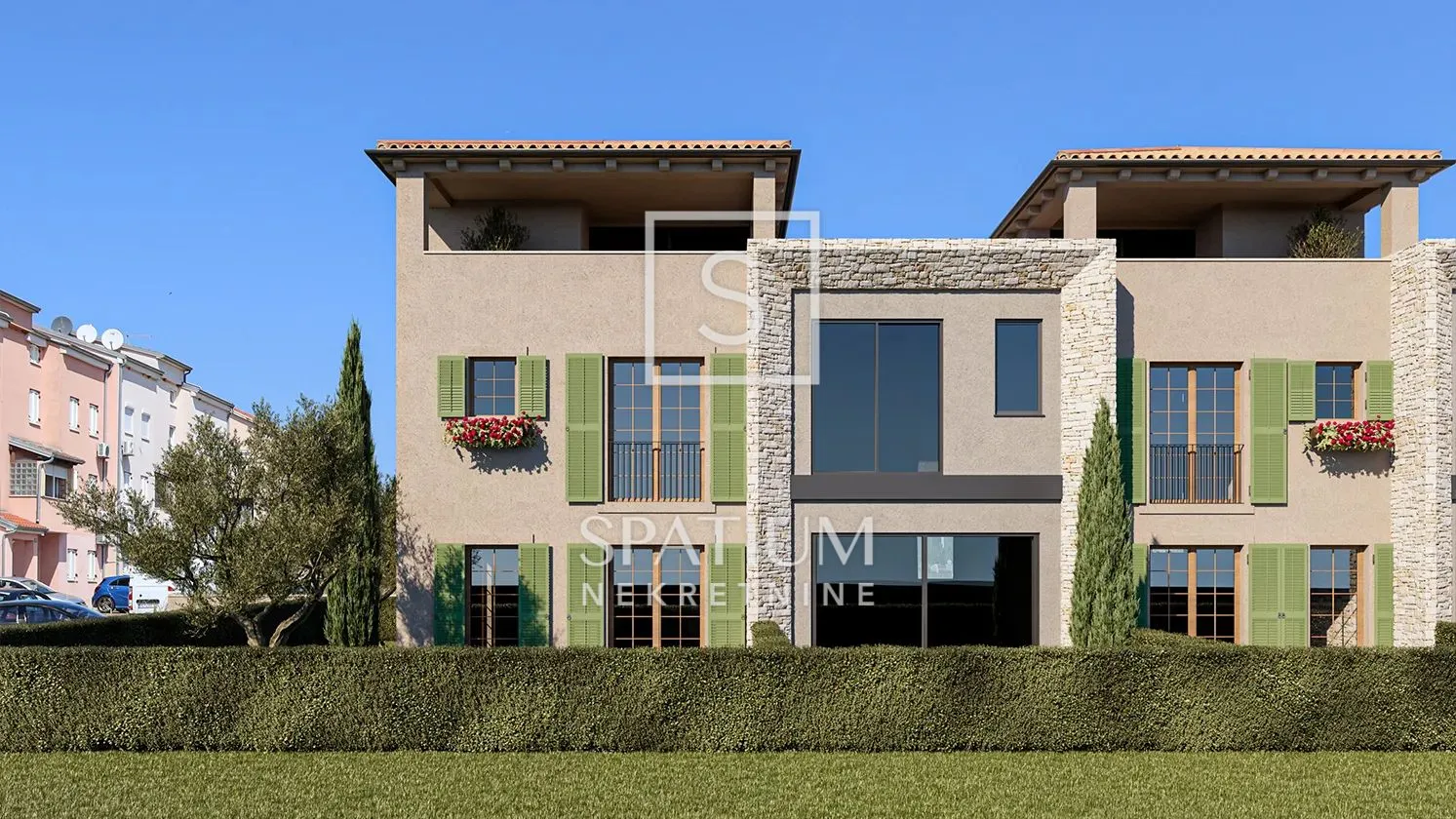 POREČ, MODERNA KUĆA U NIZU S VRTOM - cover