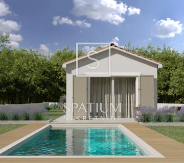 SVETVINČENAT, GRAĐEVINSKO ZEMLJIŠTE S IDEJNIM PROJEKTOM ZA PRIZEMNICU S BAZENOM - cover