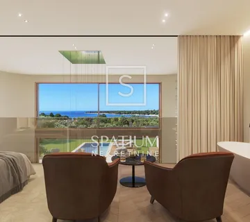 POREČ, TROSOBAN LUKSUZAN STAN S BAZENOM, 300M OD MORA - cover