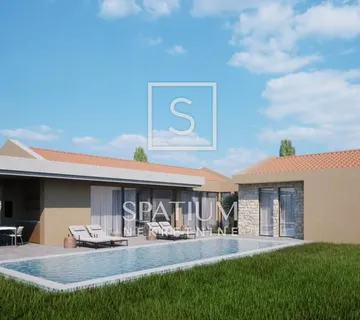 BUJE, MODERNA PRIZEMNICA S BAZENOM U MIRNOM OKRUŽENJU - cover