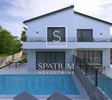 OTOK KRK, MALINSKA, DVOETAŽNI STAN U NOVOGRADNJI S BAZENOM - cover