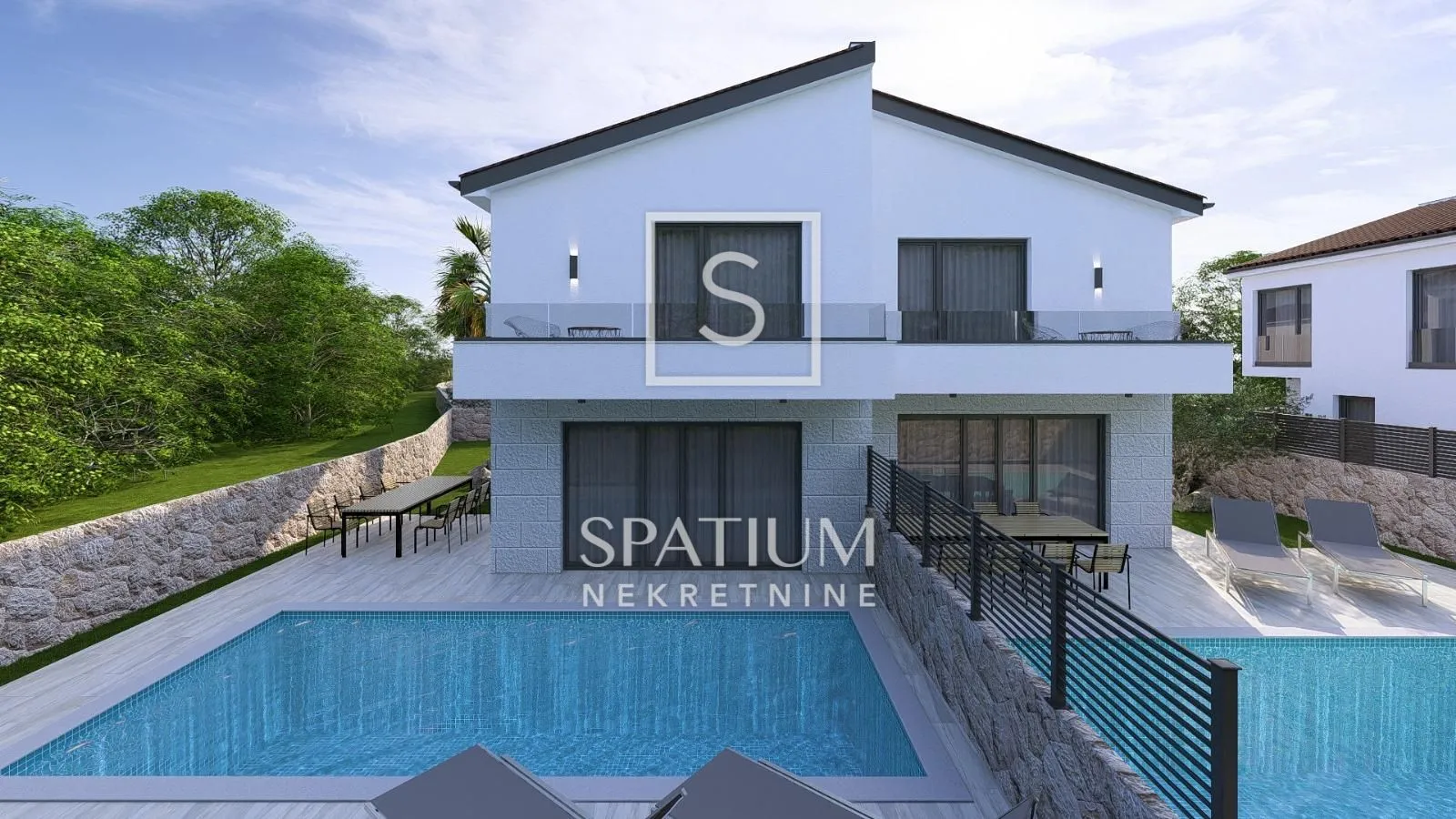 OTOK KRK, MALINSKA, DVOETAŽNI STAN U NOVOGRADNJI S BAZENOM - cover