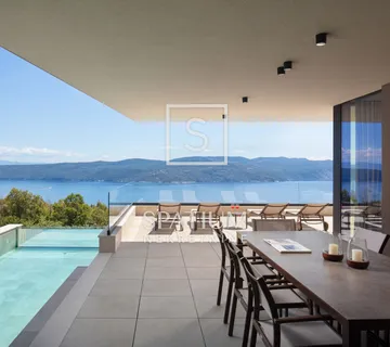 LABIN OKOLICA, LUKSUZNA VILA SA PANORAMSKIM POGLEDOM NA MORE - cover
