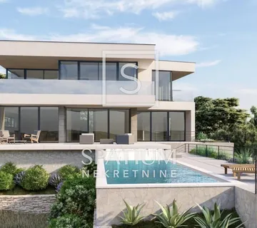 GRAD KRK, URBANA VILA S BAZENOM I POGLEDOM NA MORE - cover