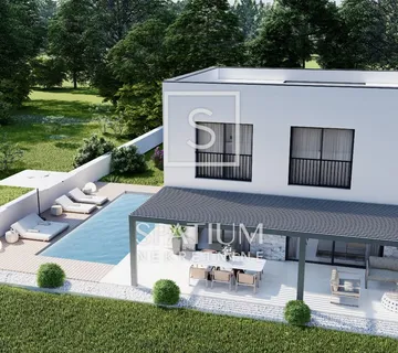 POREČ, KUĆA U NIZU S KROVNOM TERASOM I POGLEDOM NA MORE - cover