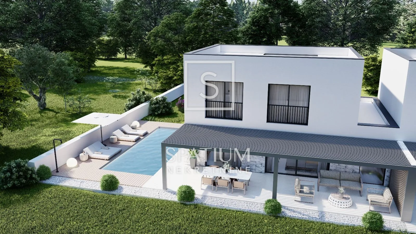 POREČ, KUĆA U NIZU S KROVNOM TERASOM I POGLEDOM NA MORE - cover