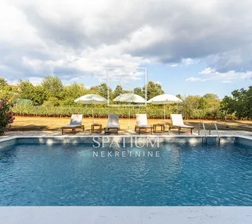 LABIN, KAMENA KUĆA SA BAZENOM NA LIJEPOJ OKUĆNICI - cover