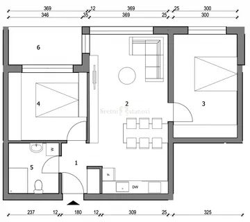 Stan novogradja Sloboština, 2S+DB - cover