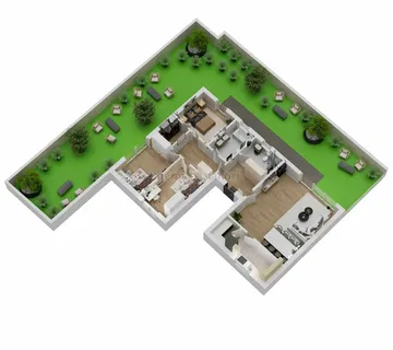 Luksuzni 4sobni stan u prizemlju - cover