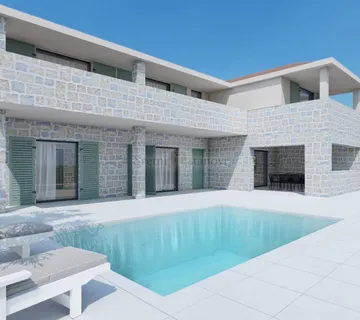 Luksuzna kuća, pogled na more, bazen Stara Novalja, otok Pag - cover