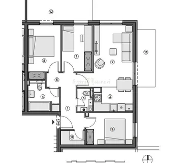 Stan novogradnja Gajnice, Zagreb, 3S+DB - cover