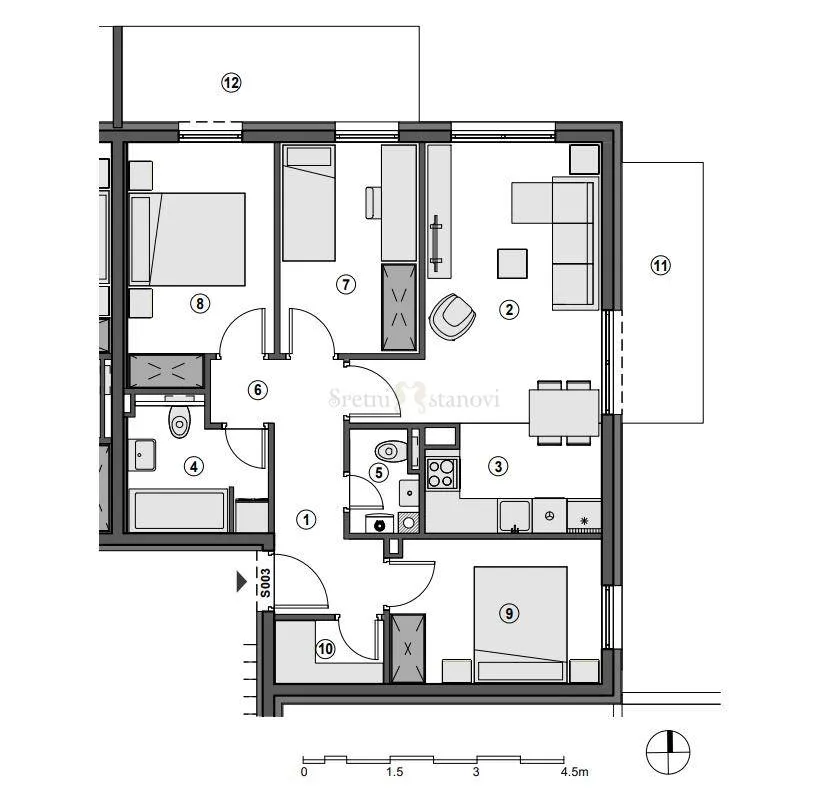 Stan novogradnja Gajnice, Zagreb, 3S+DB - cover