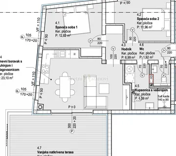 Stan novogradnja Vodice, 2S+DB, pogled na more - cover