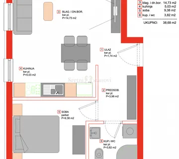Stan novogradnja Zadar, Borik - Mocire, 1S+DB, parking i spremište - cover