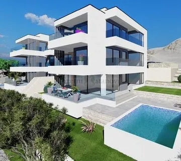 Stara Novalja, Penthouse, prvi red do mora, novogradnja - cover