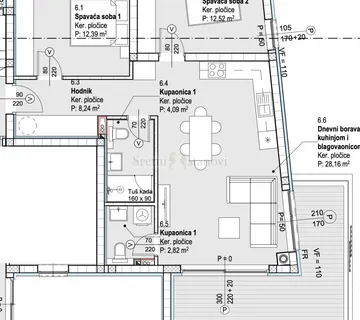 Stan novogradnja Vodice, 2S+DB, pogled na more - cover