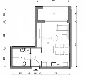 Stan novogradja Sloboština, garsonijera (jednosobni) - cover