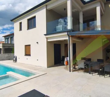 Istra, Labin, nova kuća s bazenom i pogledom na more - cover