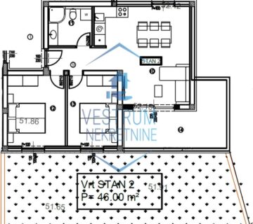 NOVO STAMBENO NASELJE; Stan prizemlje 68m2+46m2(vrt) (prodaja) - cover
